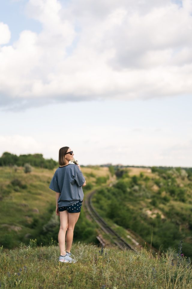 Freedom. Woman in nature